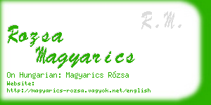 rozsa magyarics business card