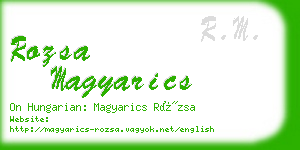 rozsa magyarics business card